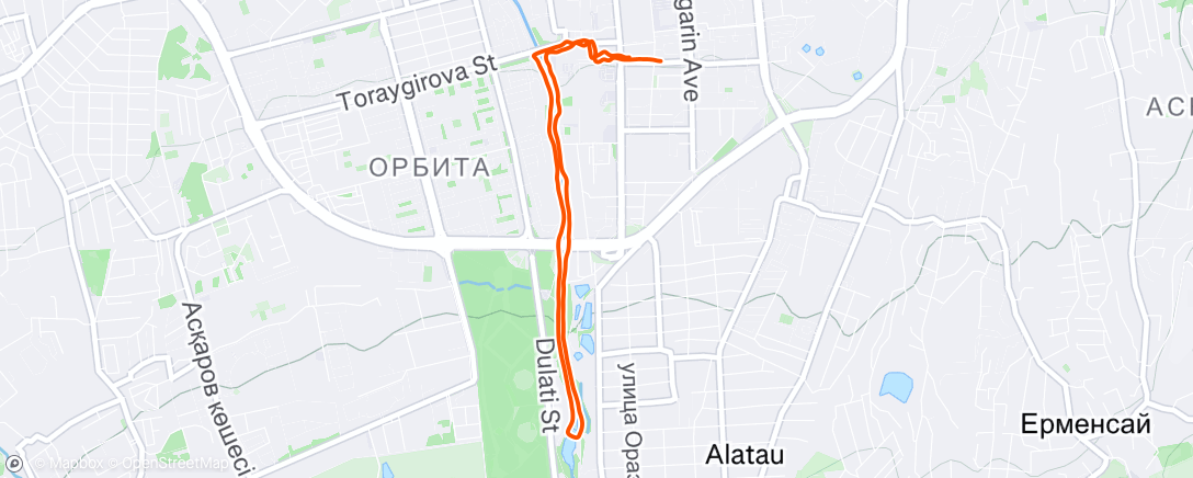 Map of the activity, Morning Walk