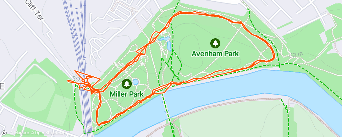 Map of the activity, Preston parkrun