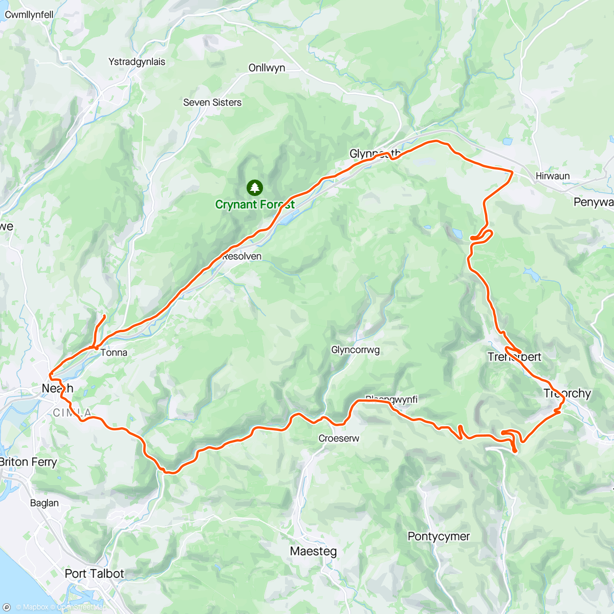 Map of the activity, Lost For Words Ride.