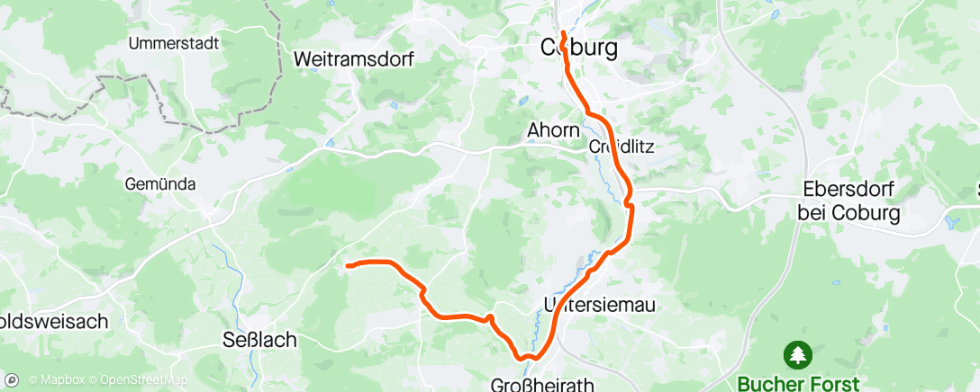 Map of the activity, Dienstfahrt hin