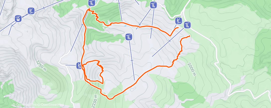 Map of the activity, Volteta per La Molina
