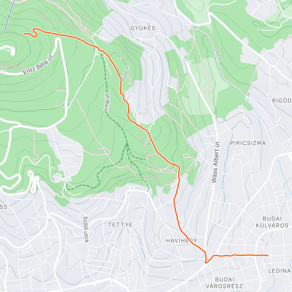 Map of the activity, Morning Walk