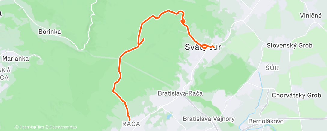 Map of the activity, Morning Ride