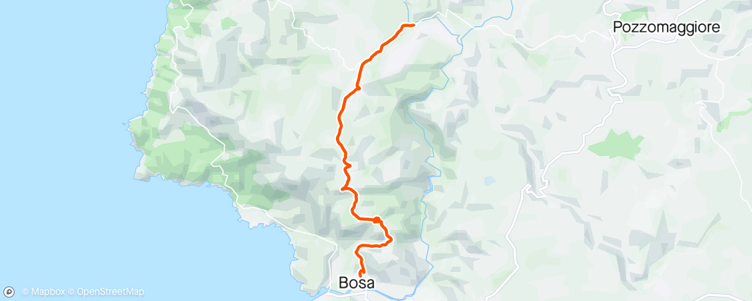 Map of the activity, Giro dei 1000 metri