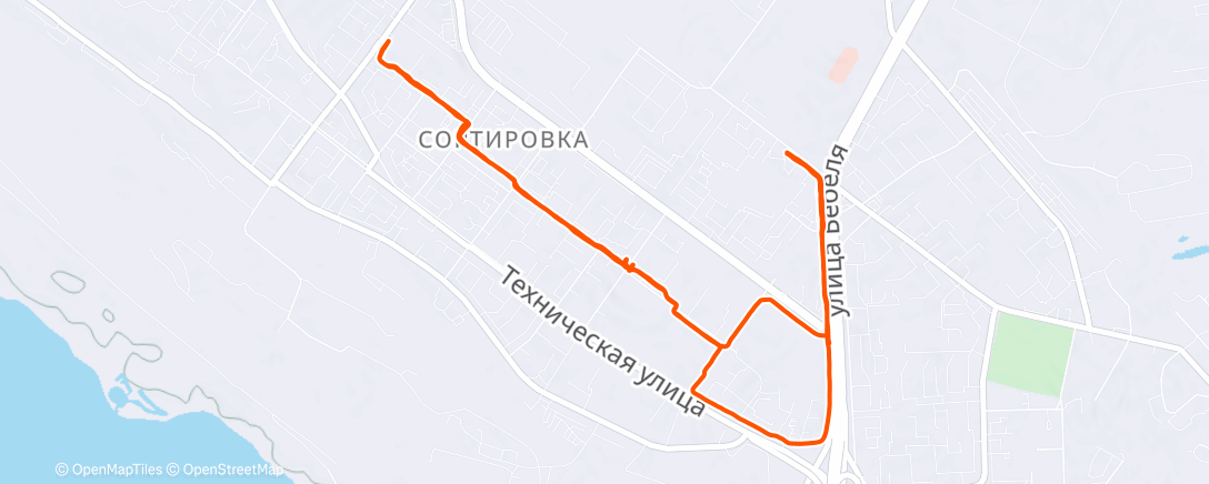 Карта физической активности (Afternoon Run)