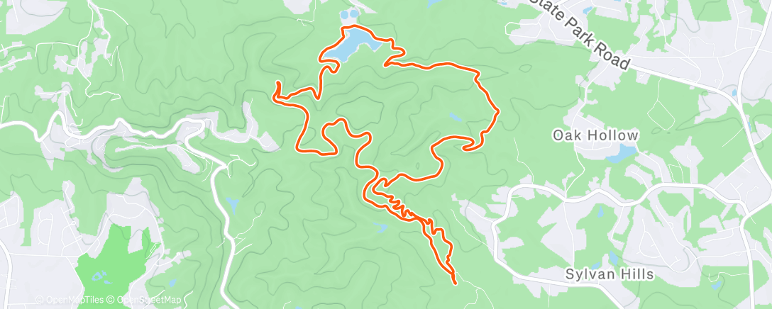 Map of the activity, Afternoon Mountain Bike Ride