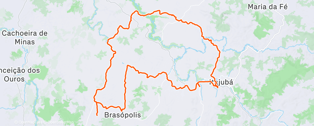 Map of the activity, Pedalada de mountain bike matinal