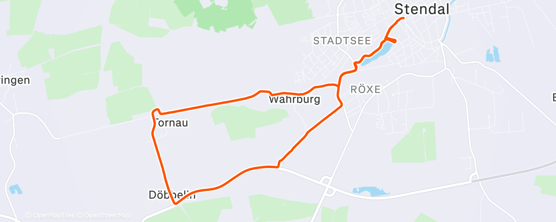 Map of the activity, 25. Dez. 2025 Do. - -6°C klare Luft, herrlicher Sonnenuntergang, locker wie seit zwei Jahren nicht. Einfach geil.