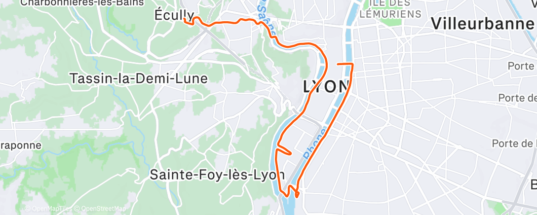 Map of the activity, Fartlek