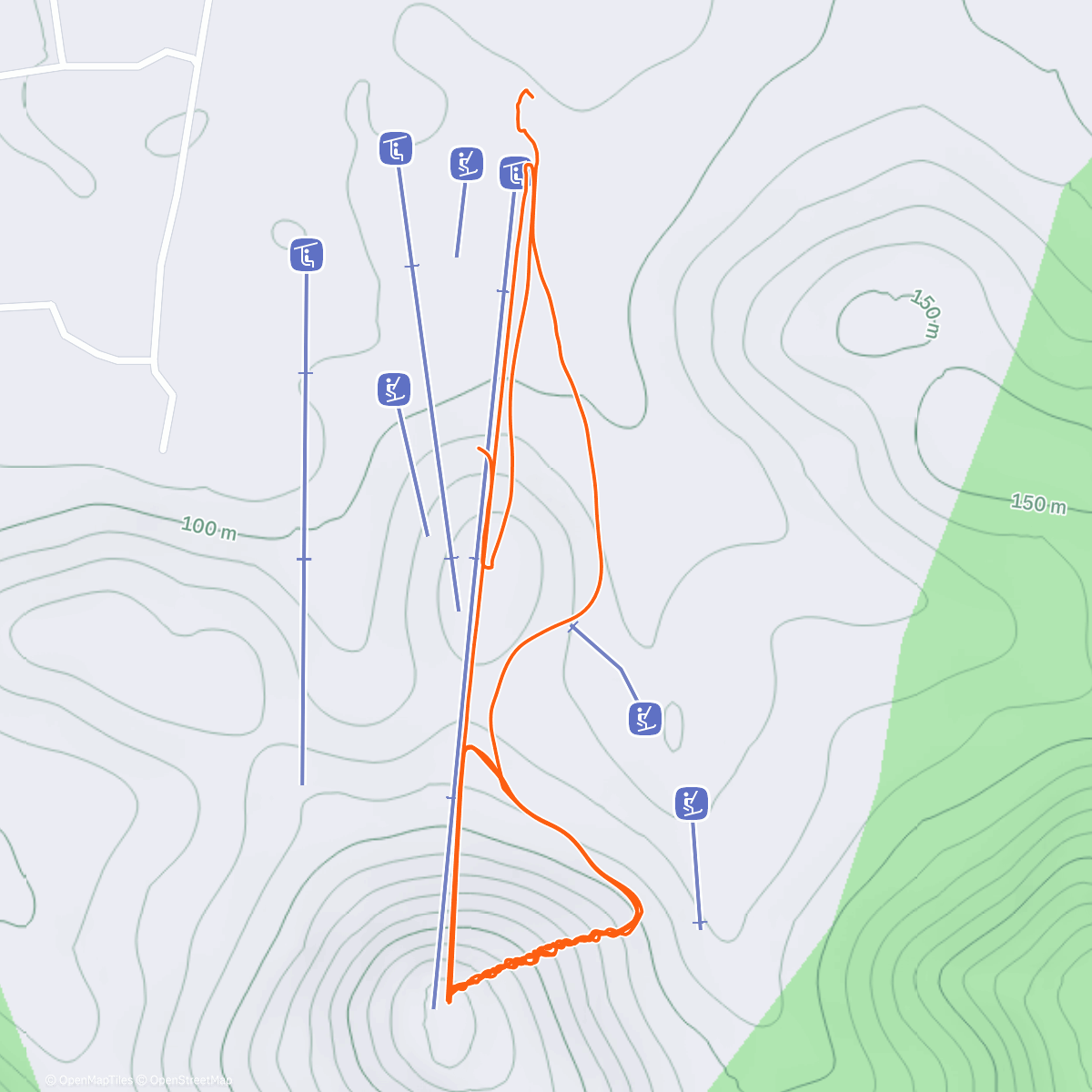 Map of the activity, 高山滑雪（上午） 🌥️🥶