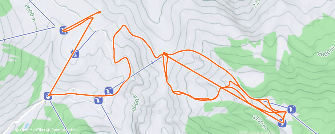 Map of the activity, Morning Alpine Ski