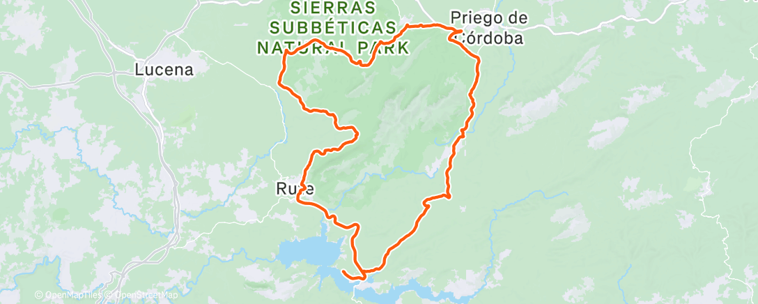 Map of the activity, Afternoon Ride