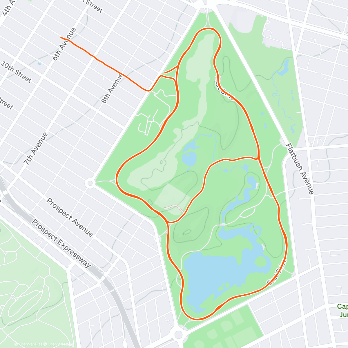 Map of the activity, NYC Snowy Run