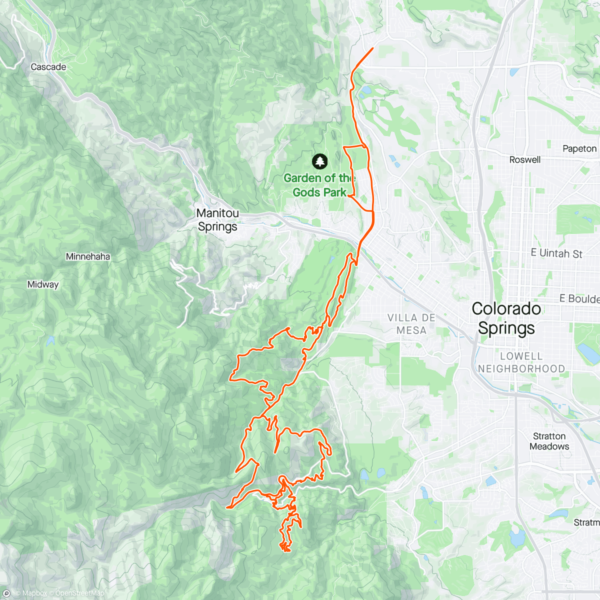 Map of the activity, Cloudy start to a day in the canyon
