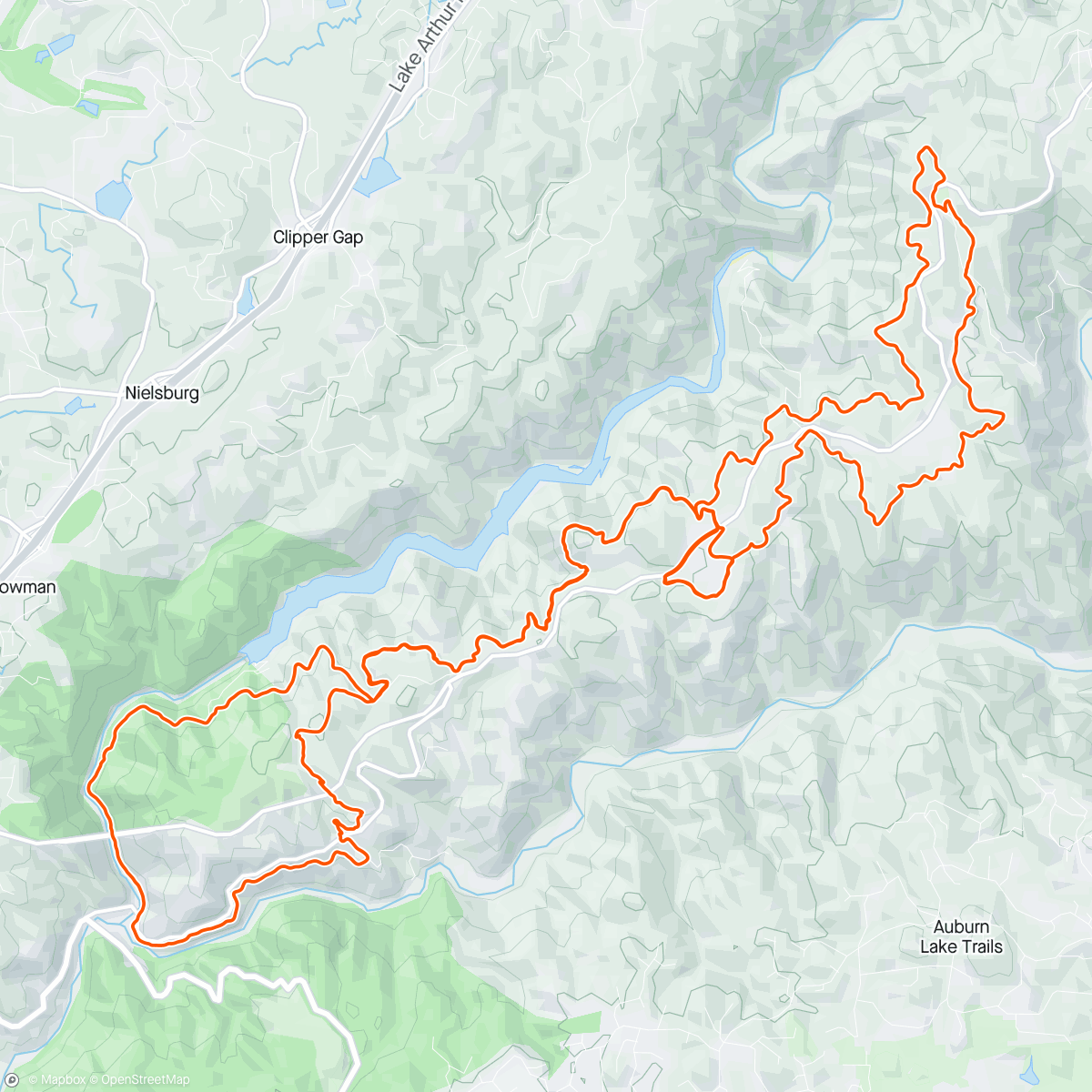 Map of the activity, Auburn Shred