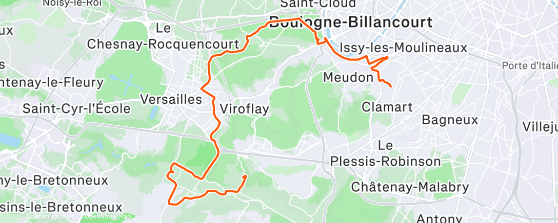 Map of the activity, Afternoon Ride
