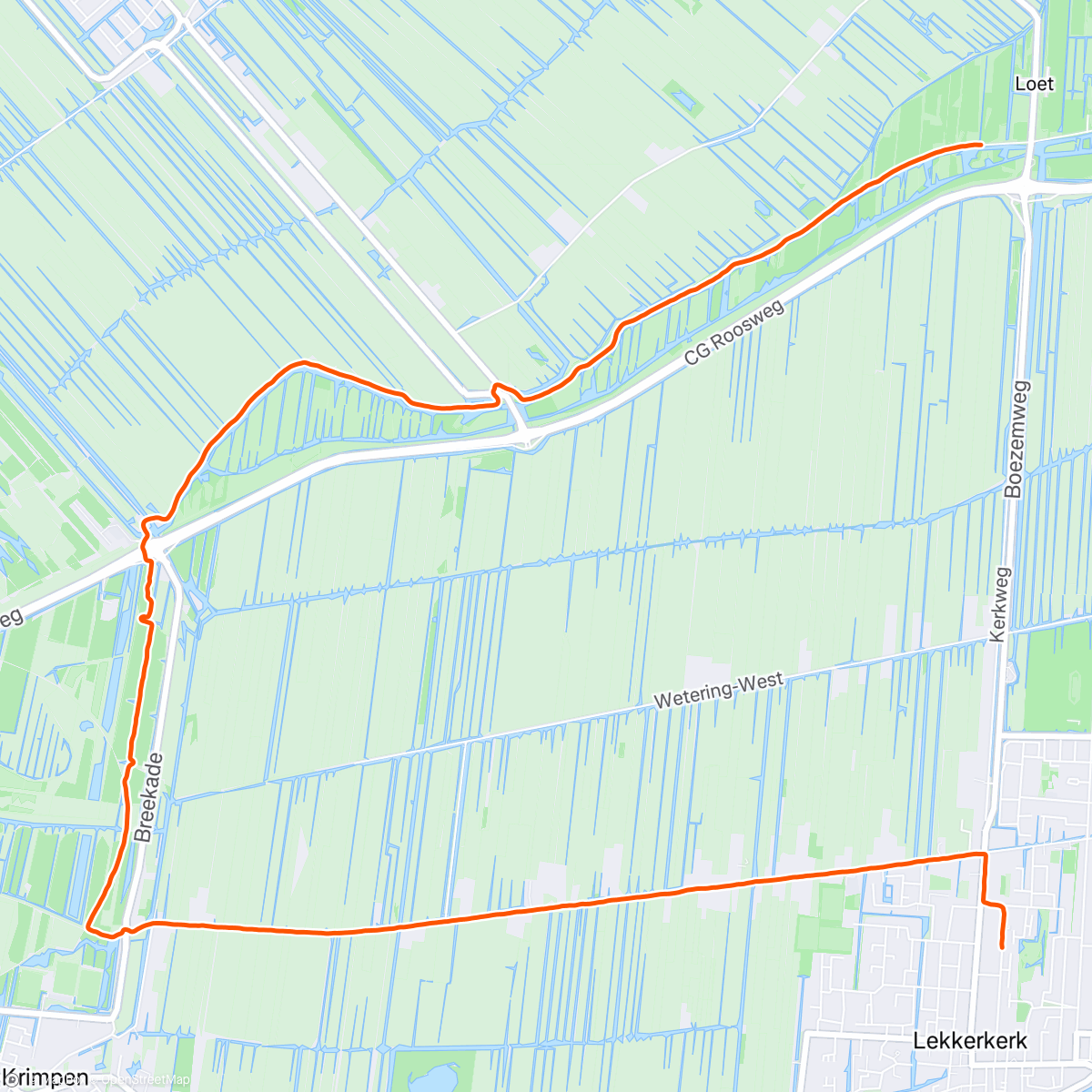 Mappa dell'attività Middagwandeling