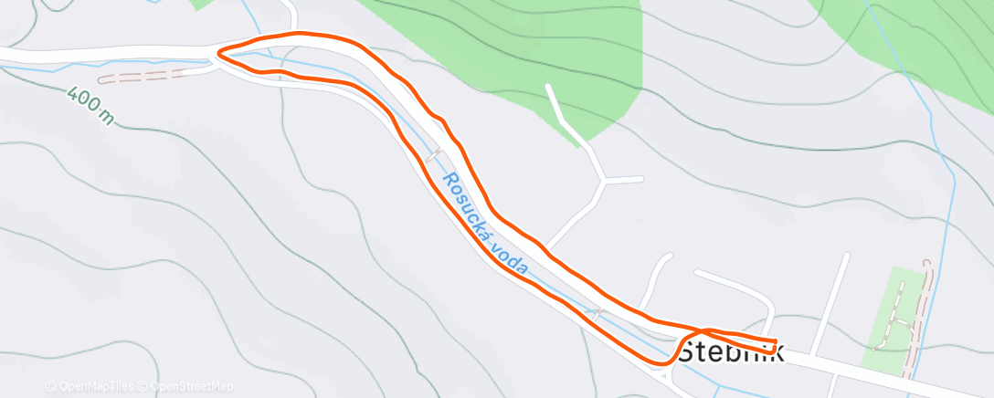 Map of the activity, Evening Walk