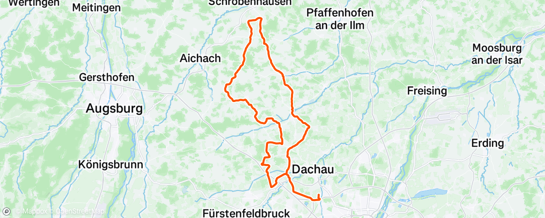 Map of the activity, Fahrt am Morgen ☀️