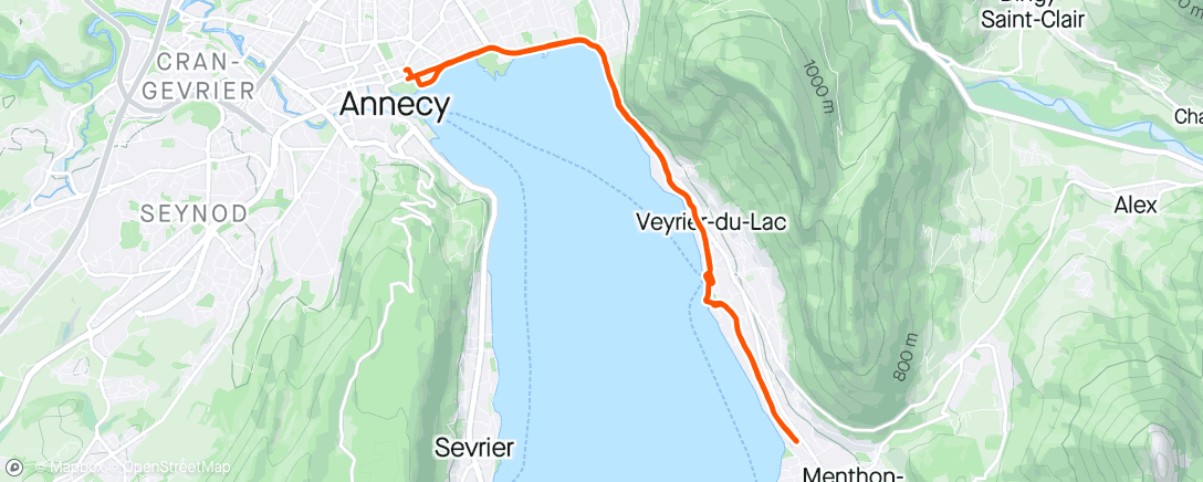 Map of the activity, Au bord du lac d’Annecy