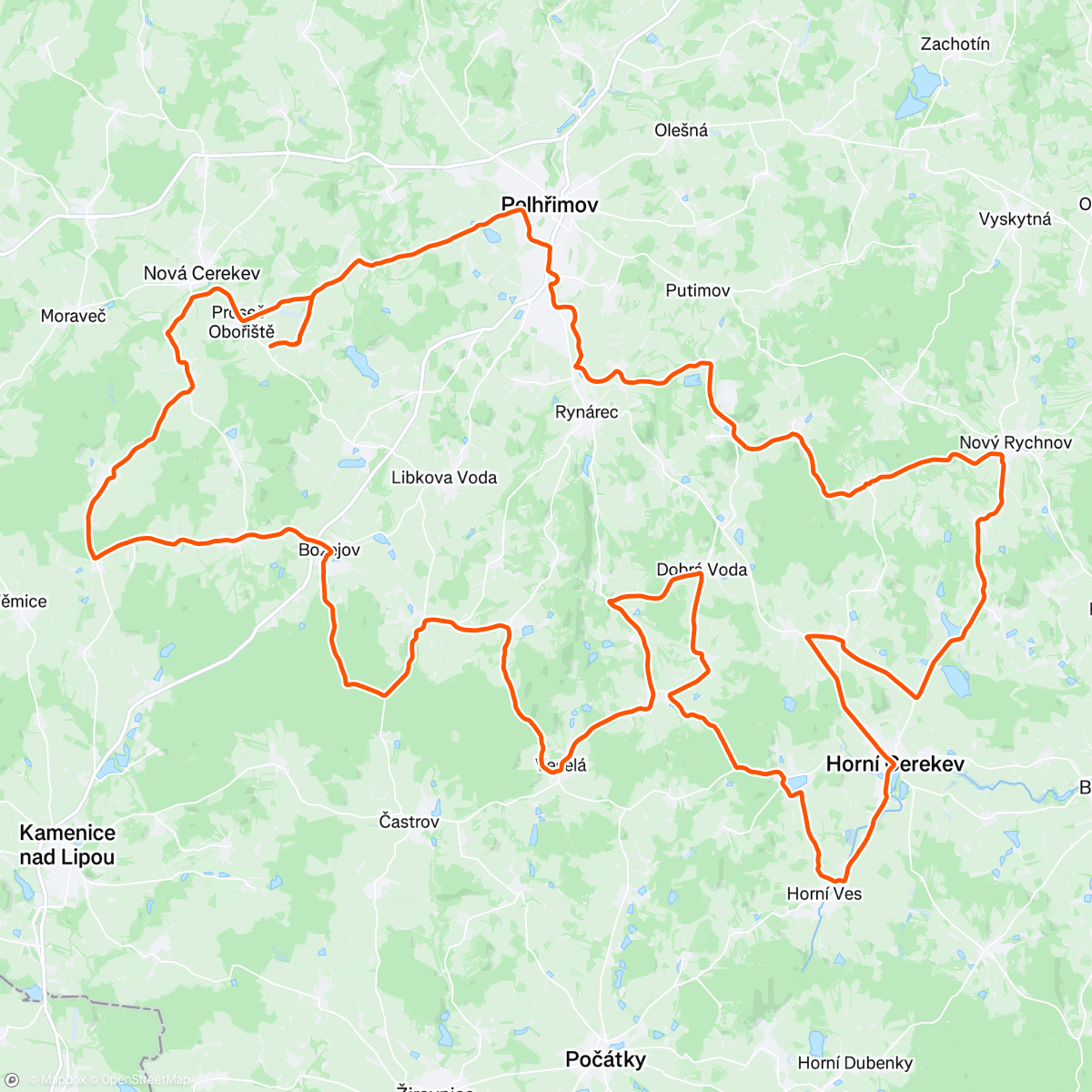 Map of the activity, Morning Ride