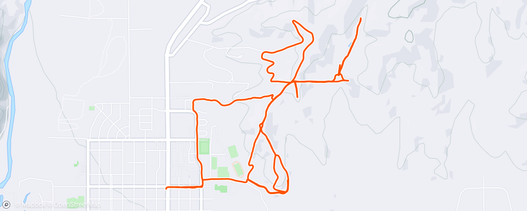 Map of the activity, Sporadic Jogging