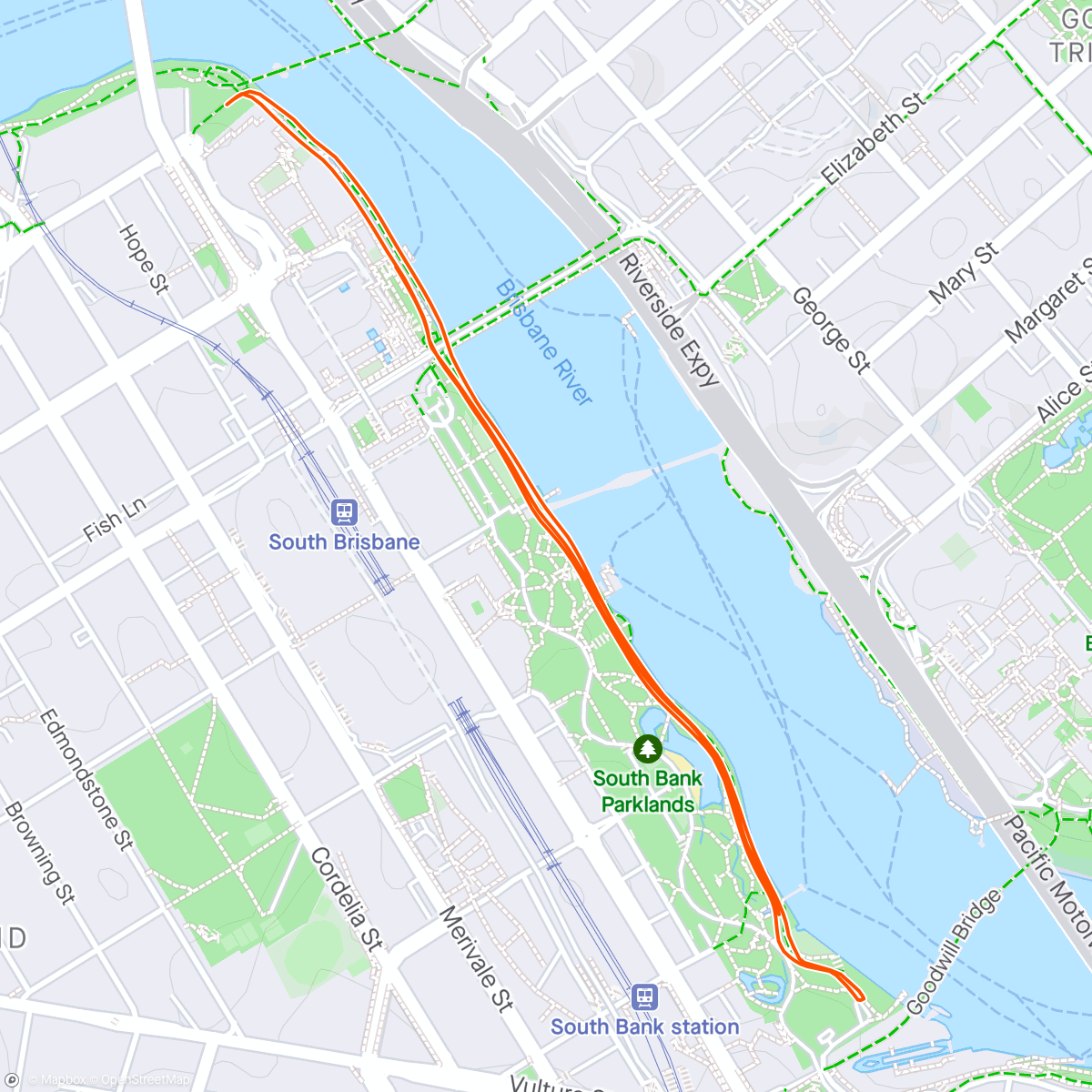 Mapa de la actividad, SBR - 3x 1 mile reps with 90 secs rest