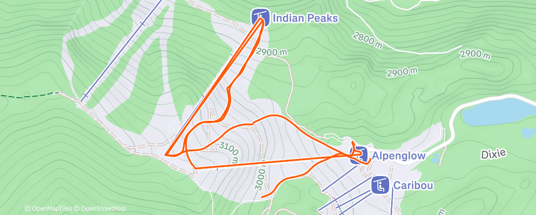 Карта физической активности (Morning Alpine Ski)