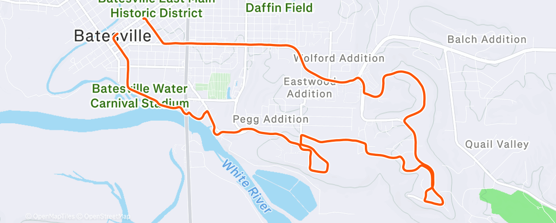 Map of the activity, Poke Bayou Classic