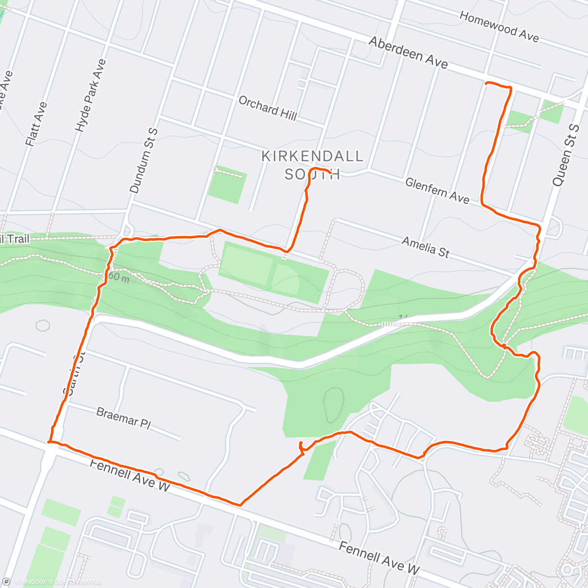 Map of the activity, Morning Walk