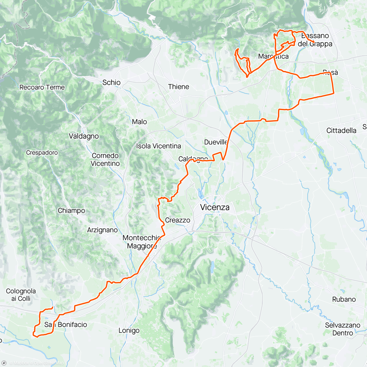 Map of the activity, Veneto Classic 🇮🇹