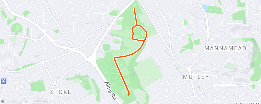 Map of the activity, ParkRun #47