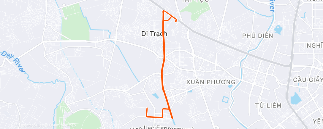 Map of the activity, Morning Run