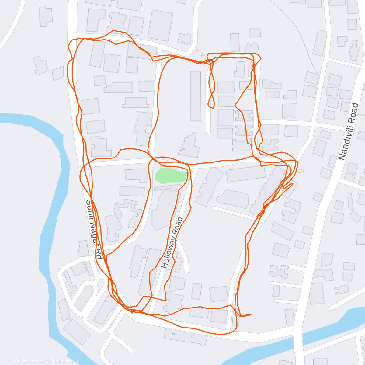 Map of the activity, Morning Run Day 039