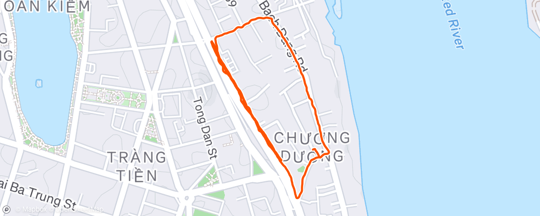 Map of the activity, Morning Run