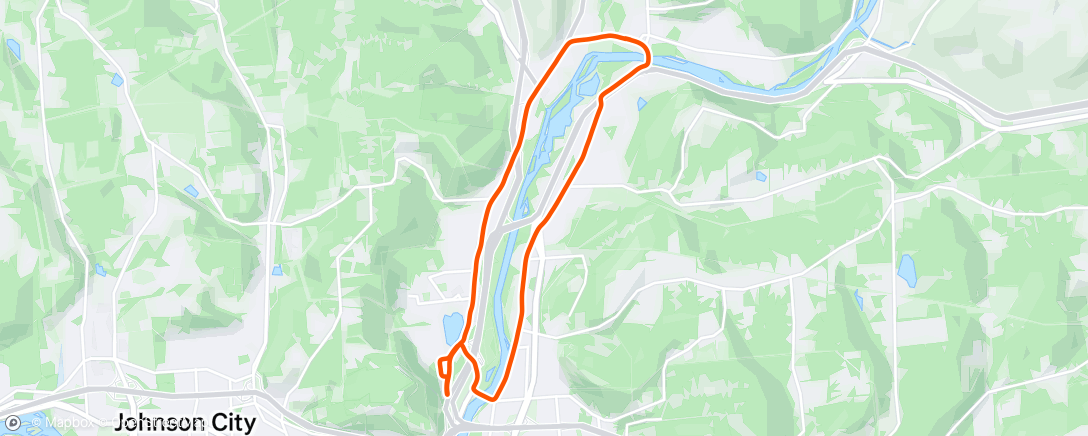 Map of the activity, Evening Run