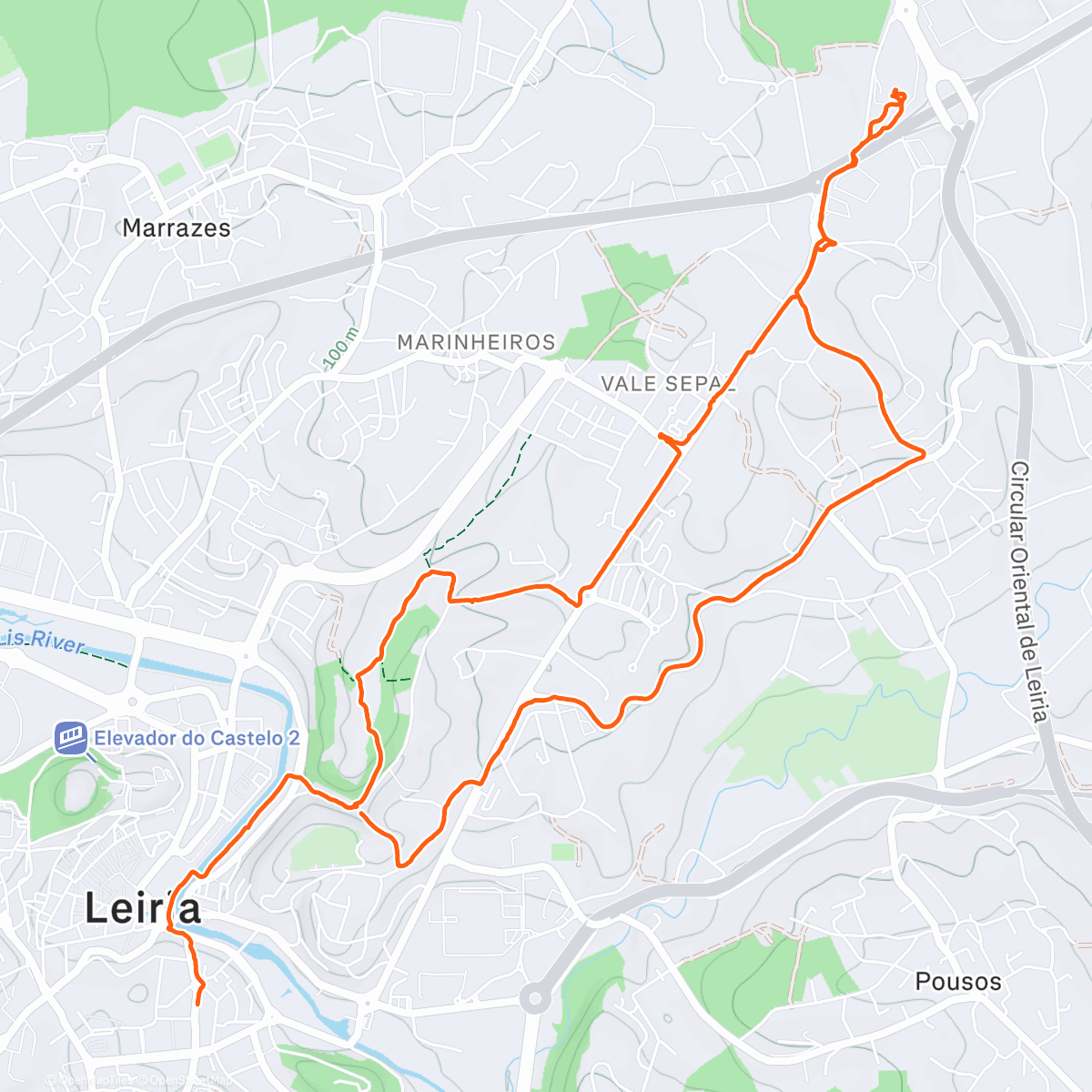 Map of the activity, Evening Walk