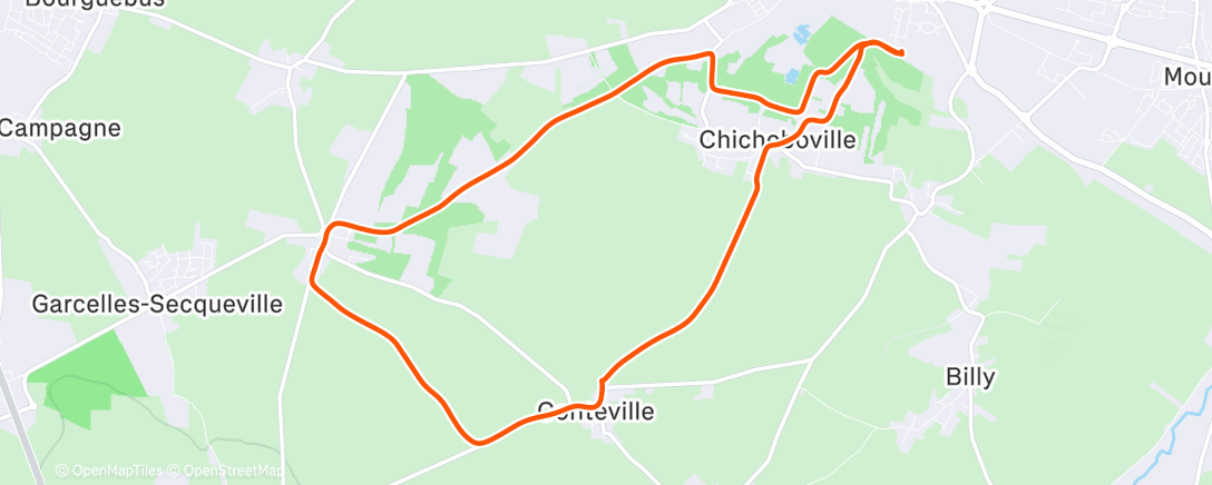 Map of the activity, Free Run