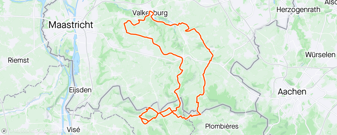Map of the activity, Klimmen en dalen met Reinier en Aart.