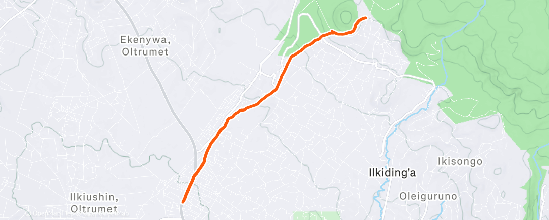 Map of the activity, Afternoon  Run [TR].