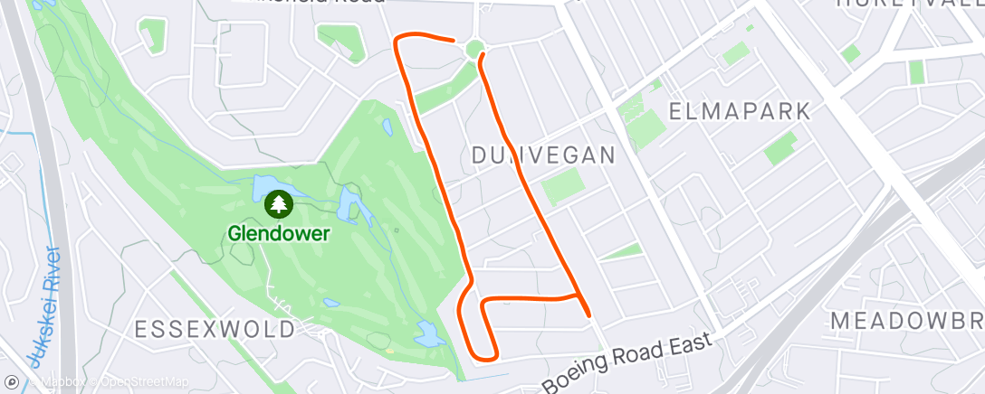 Map of the activity, Morning Run - W1D2