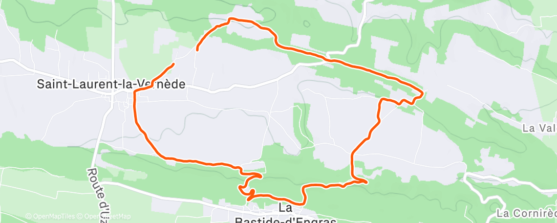 Map of the activity, Trail dans l'après-midi