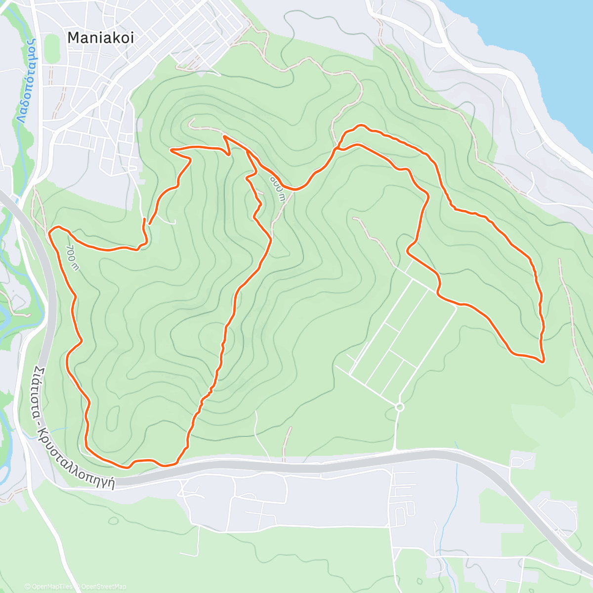 Map of the activity, Morning Trail Run