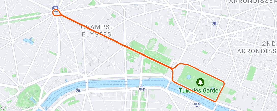 アクティビティ「Zwift - 04. Power Surge [Lite] in Paris」の地図