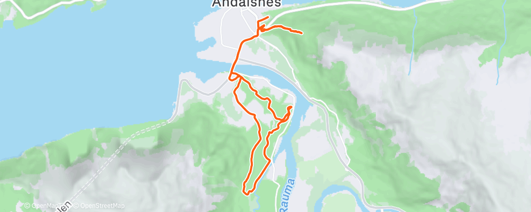 Map of the activity, Morning Trail Run