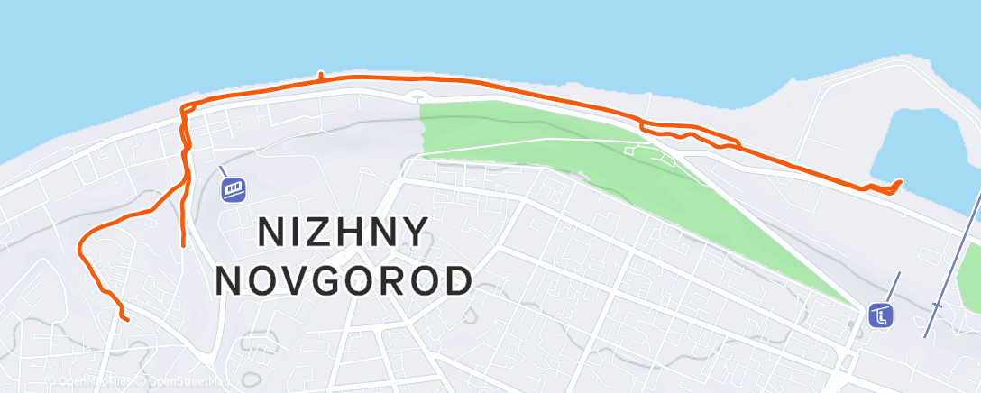 Map of the activity, Afternoon Run