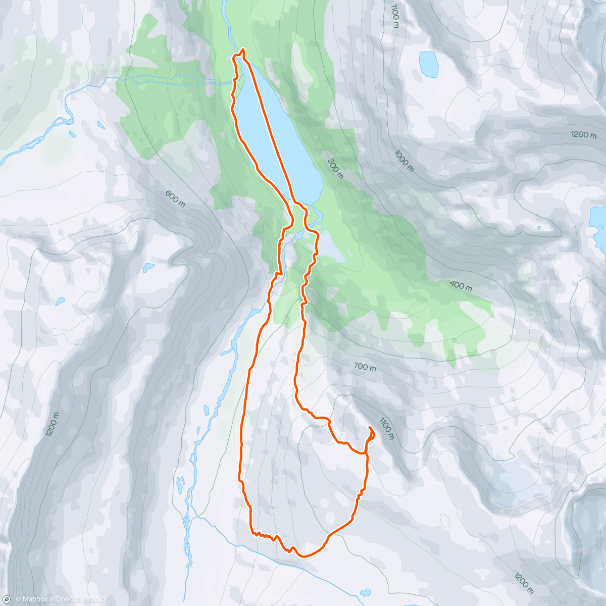 Map of the activity, Nihkecohkka och ner Nikeryggen