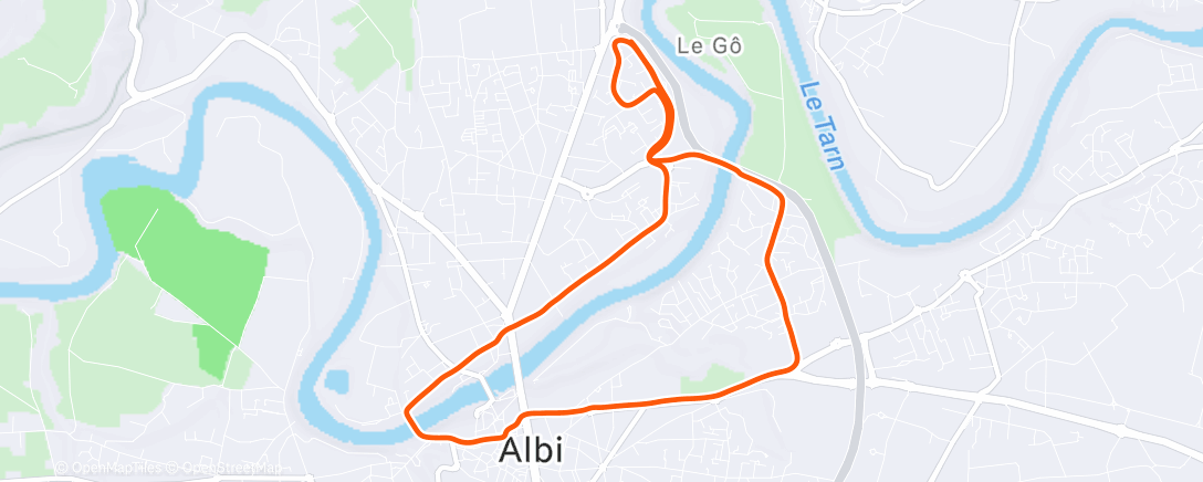 Map of the activity, Bla-bla Run avec Jojo 🥷