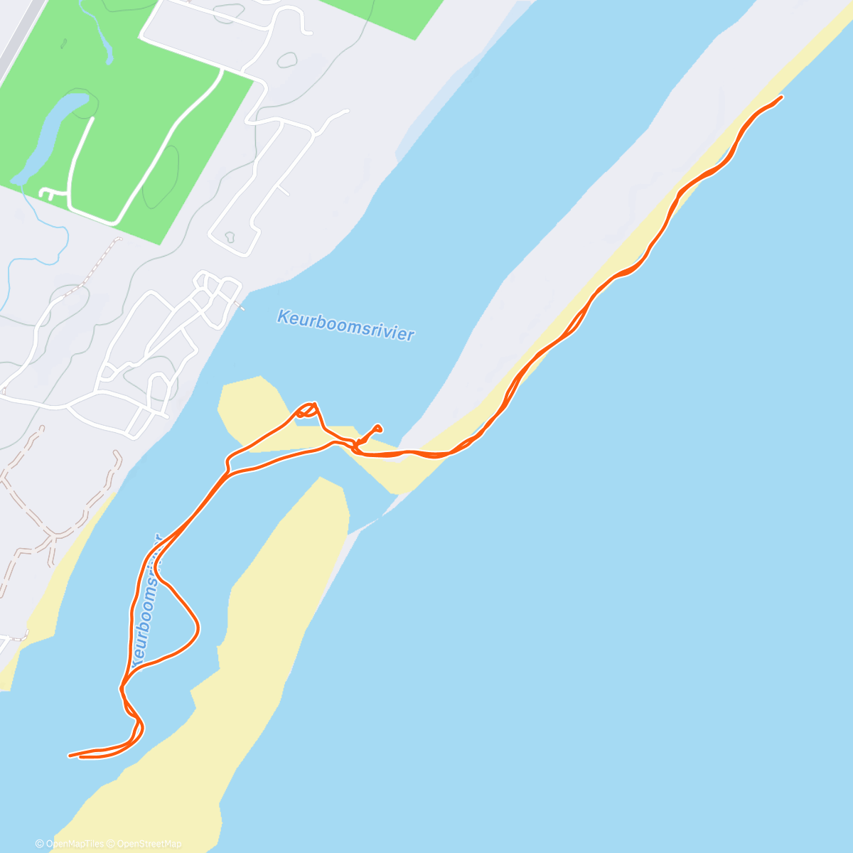 Map of the activity, Morning Slow Paddle