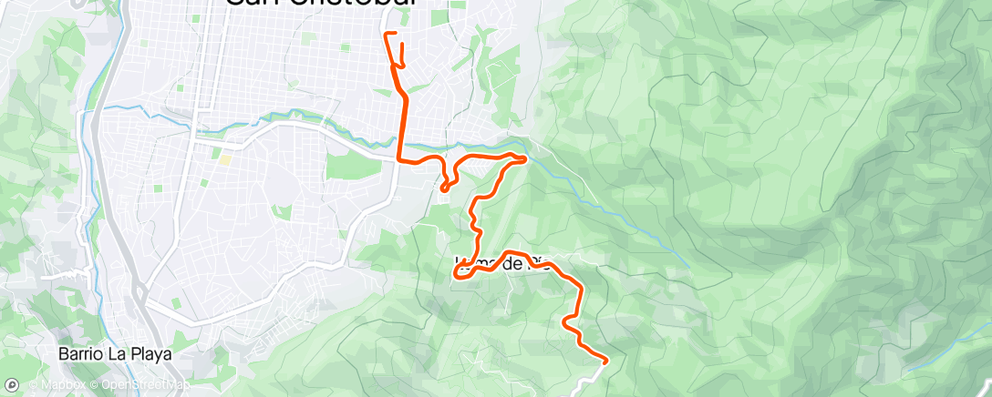 Mapa de la actividad, Vuelta ciclista a la hora del almuerzo